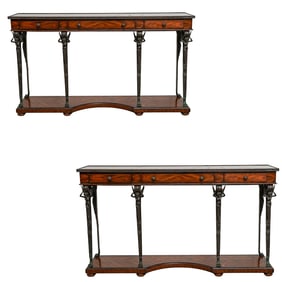 Pair of Theodore Alexander Console Tables