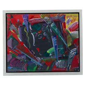 Peter Max (American, b. 1937) Acrylic on Canvas Figural Abstract Painting