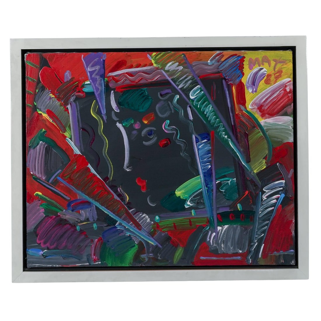 Peter Max (American, b. 1937) Acrylic on Canvas Figural Abstract Painting (1 of 6)