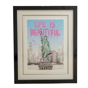 Mr. Brainwash (French, b. 1966) “Lady Liberty" Lithograph