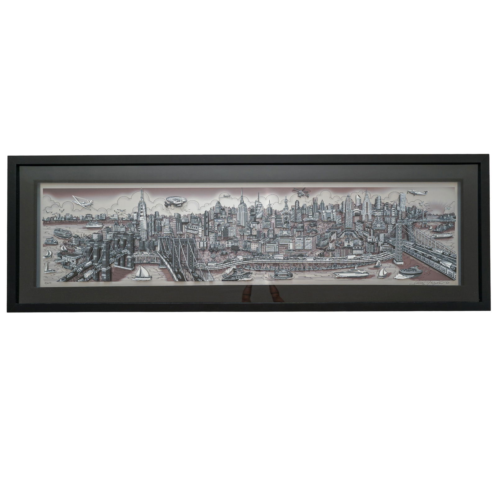 Charles Fazzino (American, B. 1955) “Along The East River" 3D Serigraph (1 of 8)