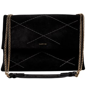 Lanvin Sugar Flap Suede Shoulder Bag