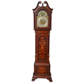 Winterhalder & Hofmeier Inlaid Mahogany Pendulum Clock