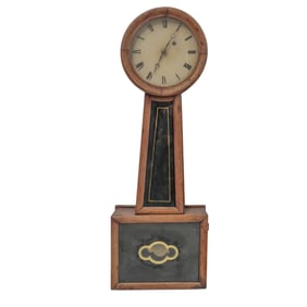 Antique "Victory" Wooden Banjo Clock