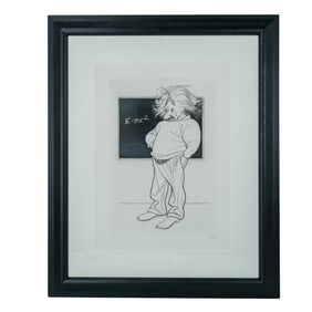 Al Hirschfeld (American, 1903-2003) "Albert Einstein" Etching