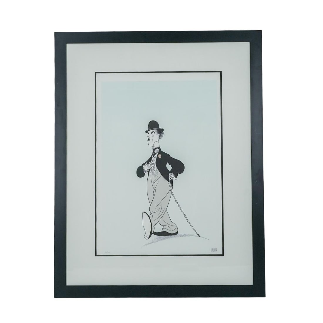 Al Hirschfeld (American, 1903-2003) "Charlie Chaplin" Colored Lithograph: Al Hirschfeld (American, 1903-2003) "Charlie Chaplin" Colored LithographLate 20th Cent, USAAl Hirschfeld Pencil Signed Charlie Chaplin Original Lithograph Limited EditionSigned lower right, numbered l