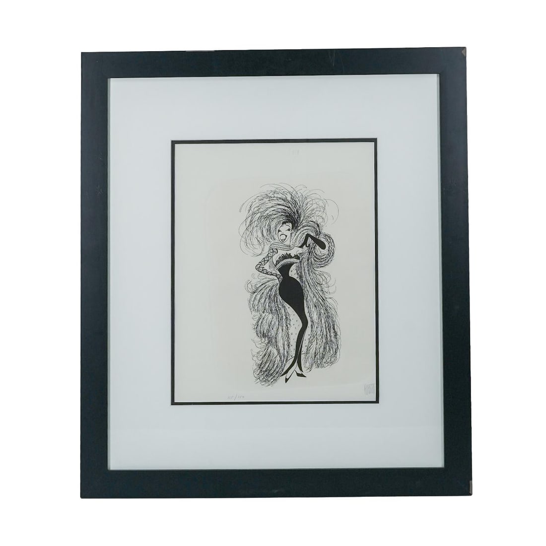 Al Hirschfeld (American, 1903-2003) "Josephine Baker" Etching: Al Hirschfeld (American, 1903-2003) "Josephine Baker" EtchingLate 20th Cent, USAAl Hirschfeld (American, 1903-2003) "Josephine Baker" Etching, pencil signed and editioned "115/150". Completed in a bla