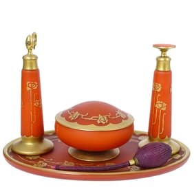 (4 Pc) Art Nouveau DeVilbiss Perfume Set