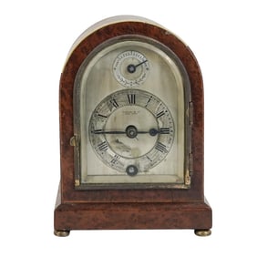 Antique Tiffany & Co. Burl Walnut Bracket Clock