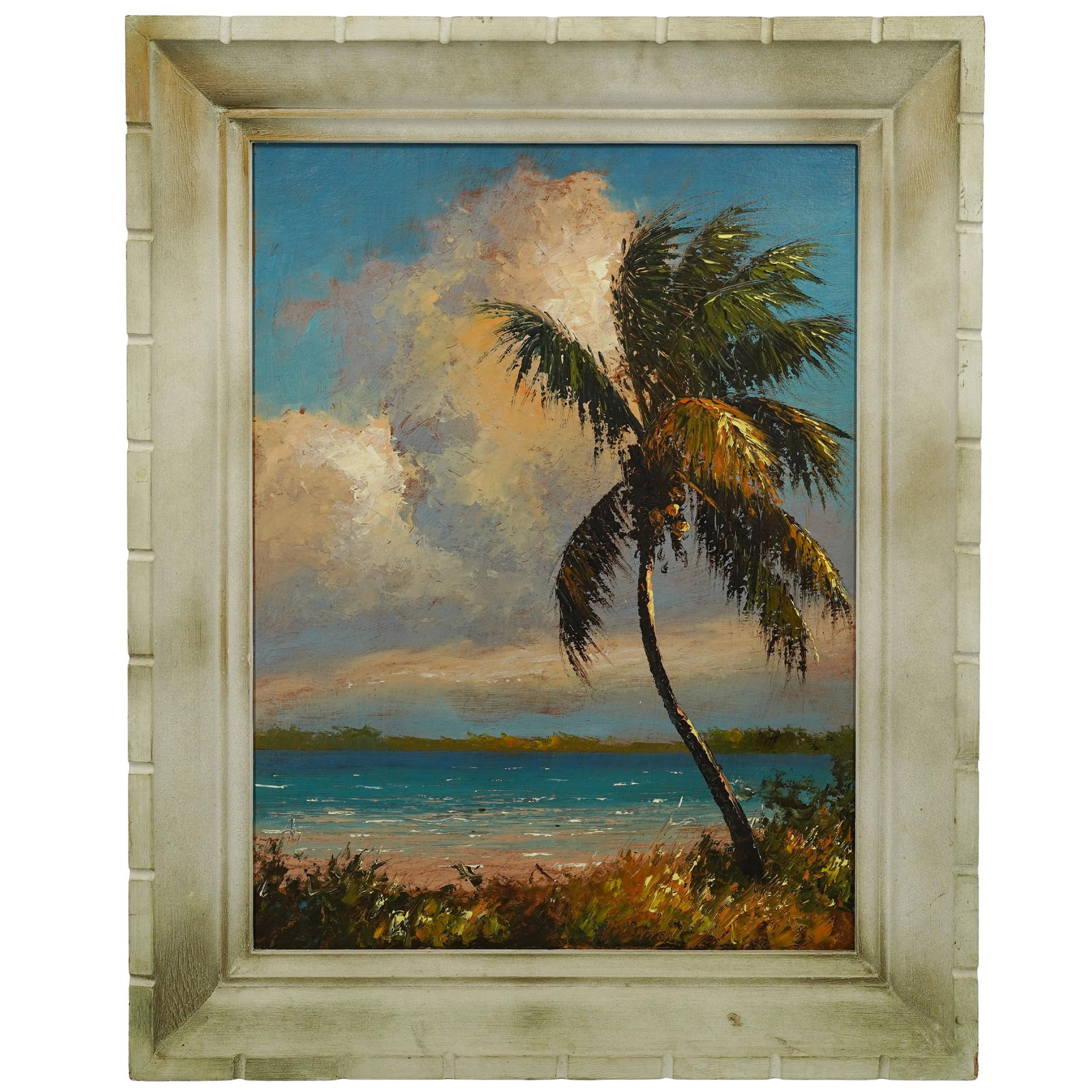 Harold Newton (American, 1934-1994) Highwaymen, Oil on Panel Coastal Scene (1 of 4)