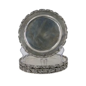 (8 pcs) Juvento Lopez Reyes Sterling Dessert Plates