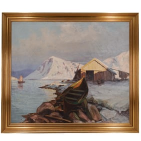 Valdemar Thomsen (1897-1957) Oil on Canvas Painting