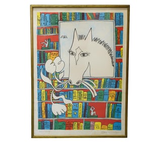 Edwina Sandys (British, B. 1938) 'Horse with Flowers' Artist Proof Lithograph