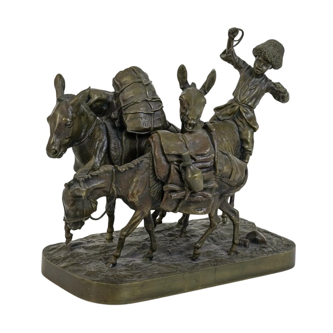 Tiffany & Co. Eugene Lanceray Russian Tableau Bronze Sculpture: Tiffany & Co. Eugene Lanceray Russian Tableau Bronze SculptureLate 19th Century. Russian.Antique finely cast bronze sculpture depicting a Russian tableau by Evgeny Lanceray (Russian, 19th-Cent.). Depi