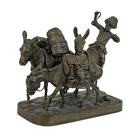 Tiffany & Co. Eugene Lanceray Russian Tableau Bronze Sculpture (1 of 9)