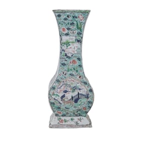 Antique Chinese Famille Verte Porcelain Vase