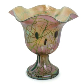 Steuben Gold Aurene Millefiori Vase