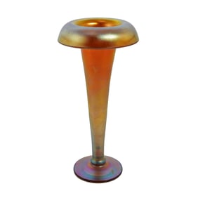 Steuben Gold Aurene Inverted Trumpet Vase