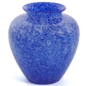 Cobalt Steuben "Blue Cluthra" Glass Vase