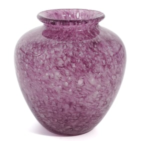 Steuben Purple Cluthra Glass Vase