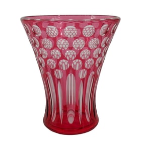 Large Steuben Ruby Red Glass Vase