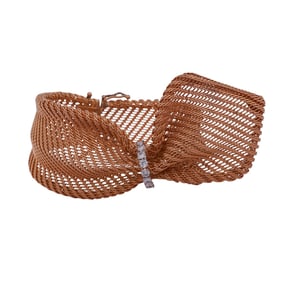 18K Gold Mesh & Diamond Bracelet