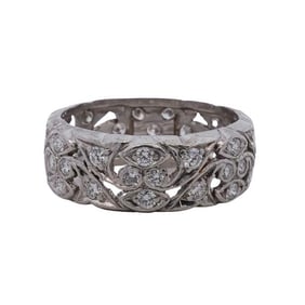 Art Deco 18K Gold and 1.25ct Diamond Ring