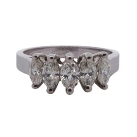 Vintage 14K Gold and Marquee Diamond Ring