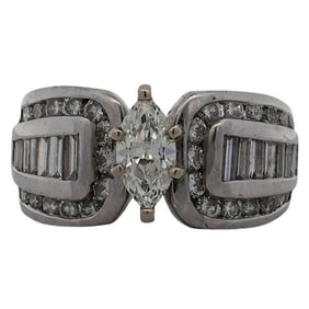 Vintage Platinum 2ct Diamond Ring