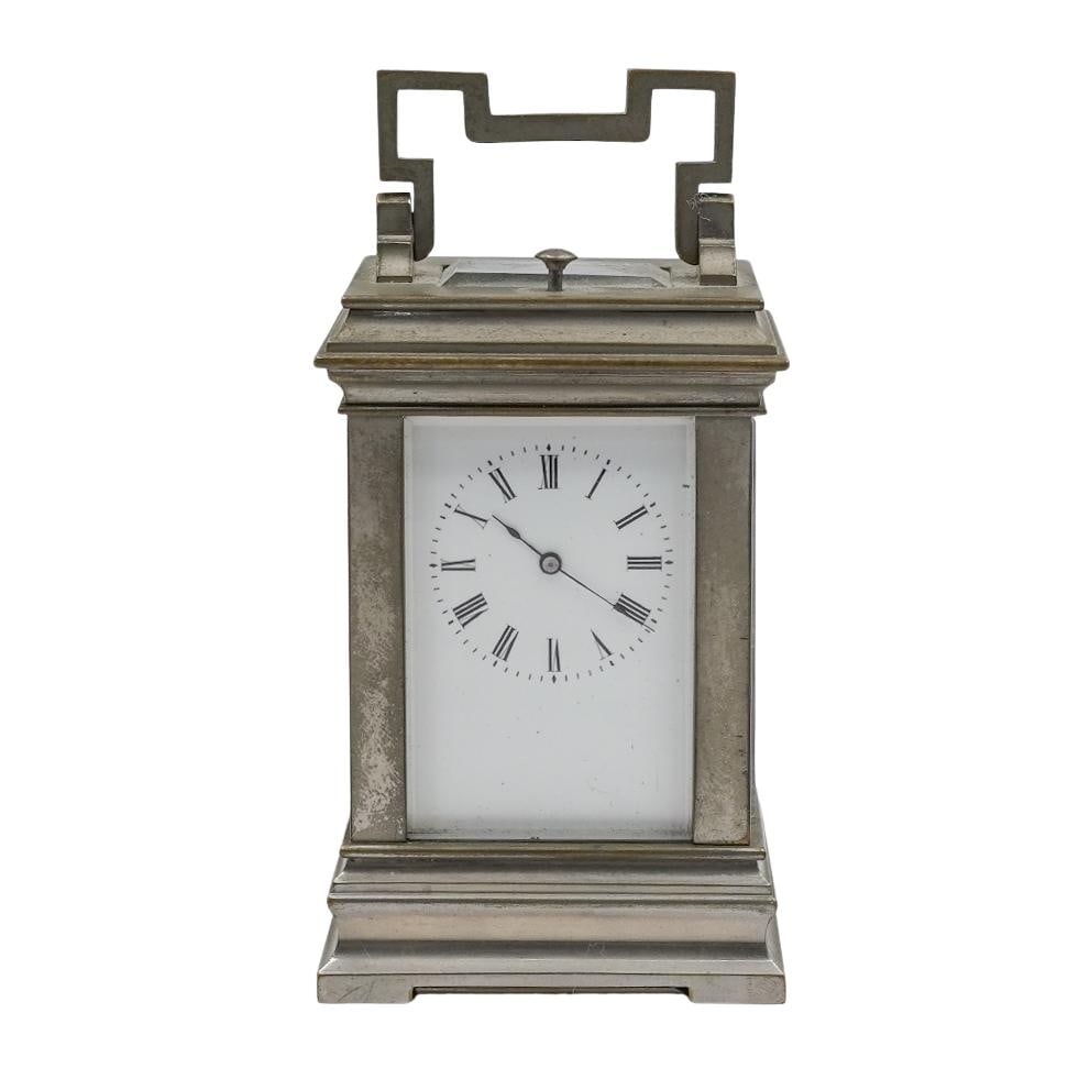 Antique Silver Plate Carriage Striking Clock (1 of 10)