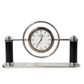 Christofle Laque De Chine Silver-plated Desk Clock