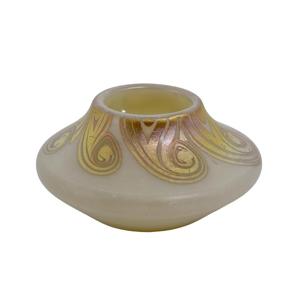 Steuben Glass Gold Aurene Calcite Vase (1 of 5)