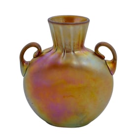 Steuben Glass Gold "Aurene" Iridescent Vase