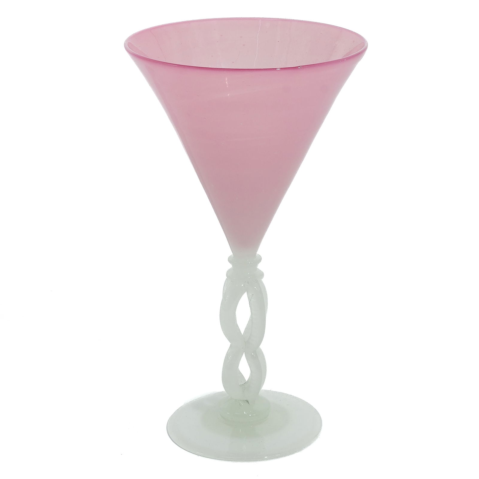 Steuben Rosaline Jade Glass and Alabaster Goblet (1 of 6)