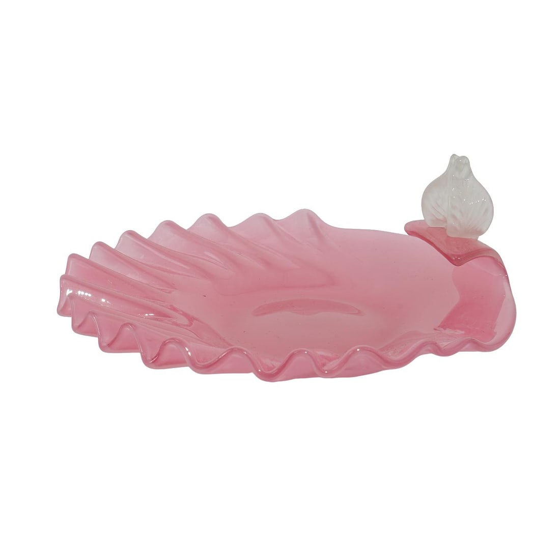 Steuben Rosaline Jade and Alabaster Glass Ashtray (1 of 7)