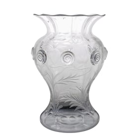 Steuben Clear Cut Glass Flower Vase