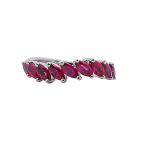 Damiani Italian 18K White Gold & Ruby Ring