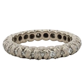 Vintage Platinum and Diamond Eternity Band