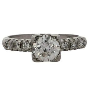 Vintage Platinum 1ct Diamond Ring