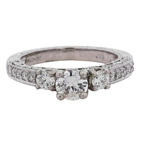 Art Deco Platinum and 1ct Diamond Ring