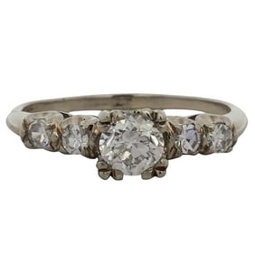 Antique 18K Gold and 1ct Old Mine Diamond Ring
