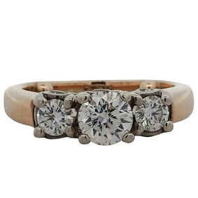 Antique 14K Gold and 1.15ct Diamond Ring