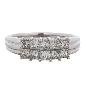 14K Gold and 2ct Princess-Cut Diamond Ring