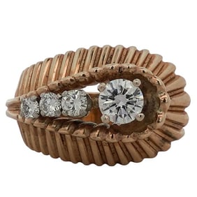 Vintage 14K Gold and 1ct Diamond Ring