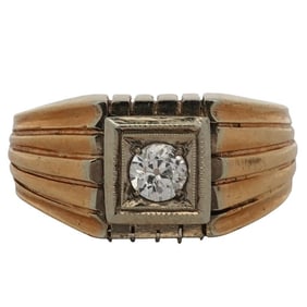 Vintage 18K Gold and Diamond Ring