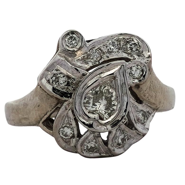 14k Gold and Heart Shaped Diamond Ring (1 of 8)