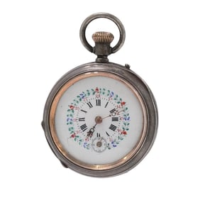 Mixed Gold and Silver Pocket Watch