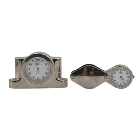 Pair of Ebel Travel Alarm Clocks