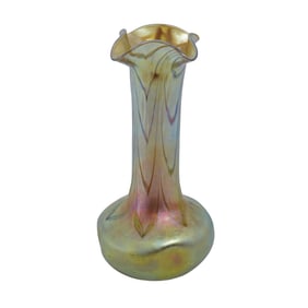 Steuben Glass Gold "Aurene" Iridescent Vase