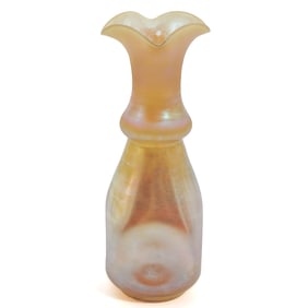 Steuben Frederick Carder Gold Aurene Bud Vase